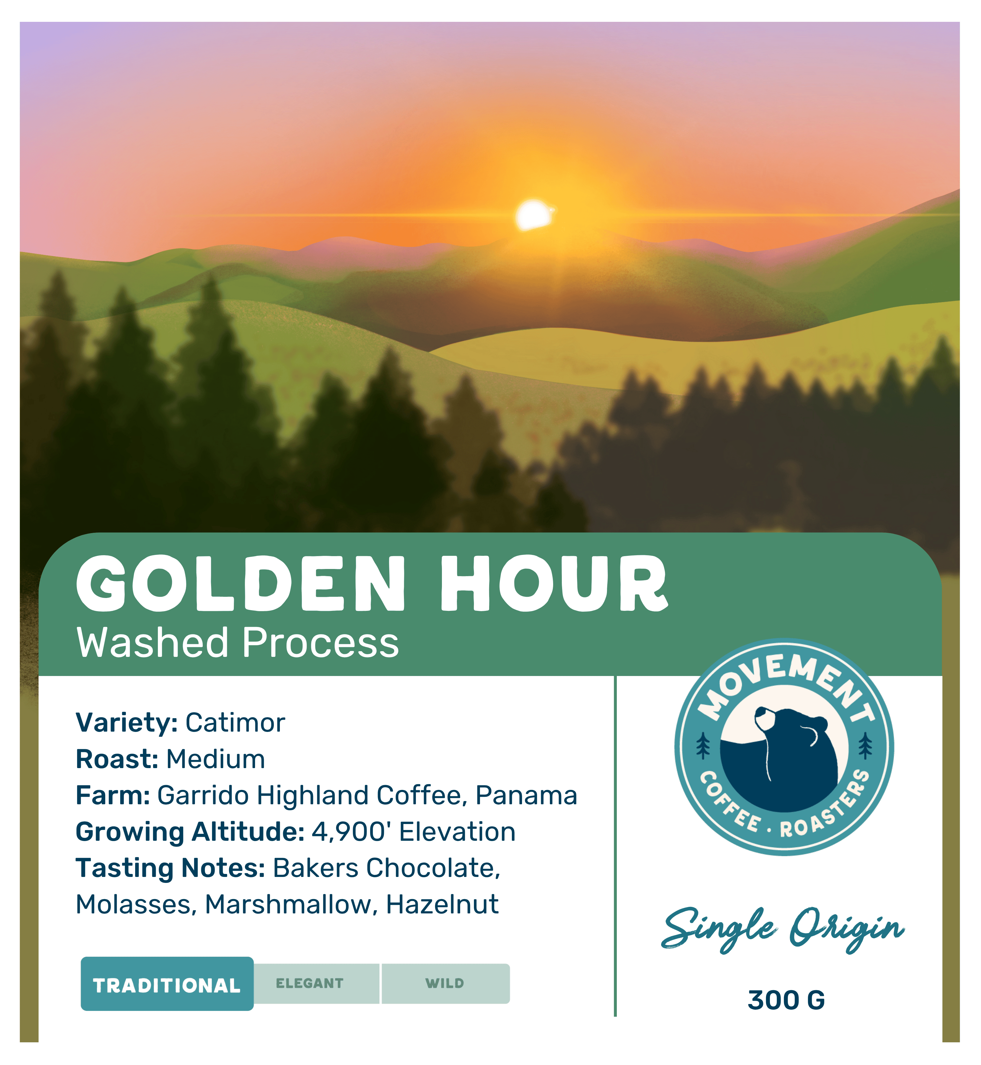 Golden Hour Single Origin Coffee Bag | Movement Coffee