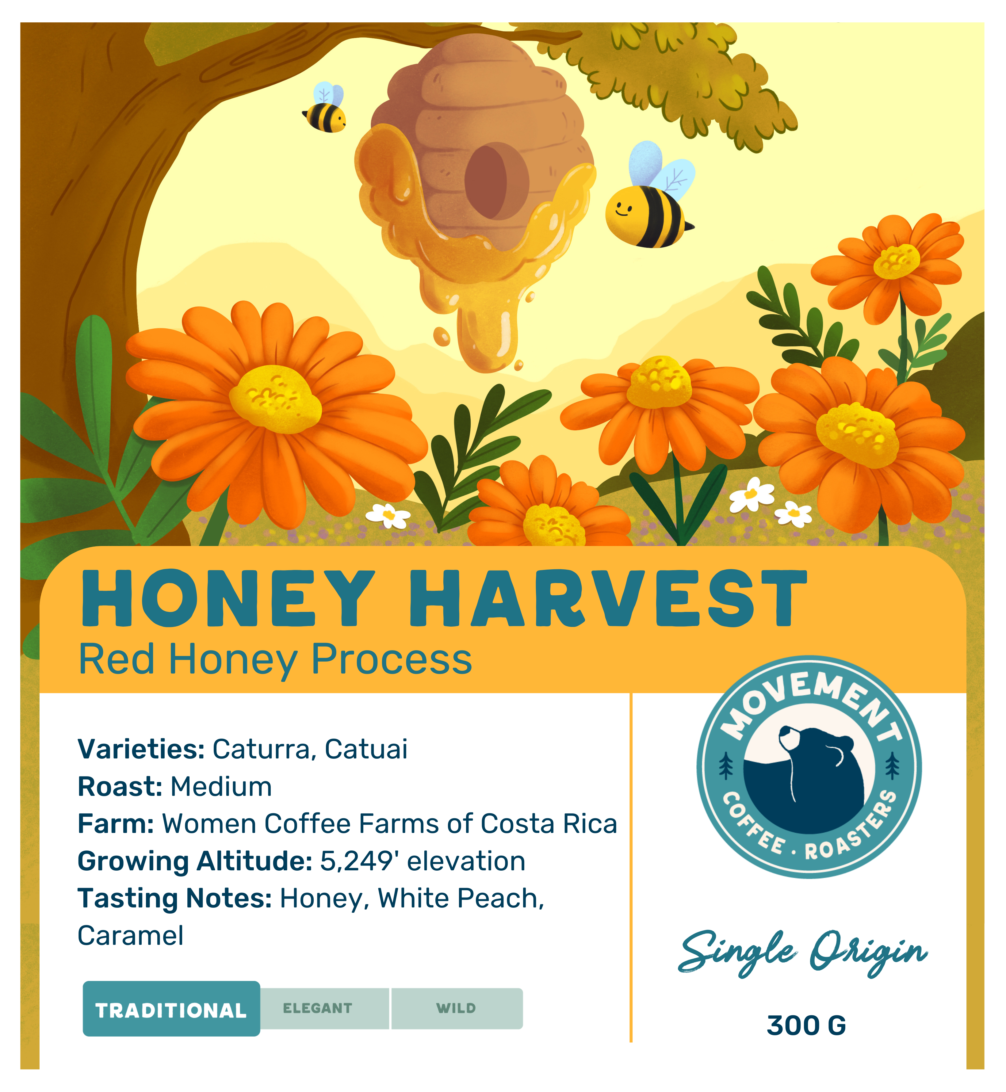 Honey Harvest Single Origin Coffee Bag | Movement Coffee